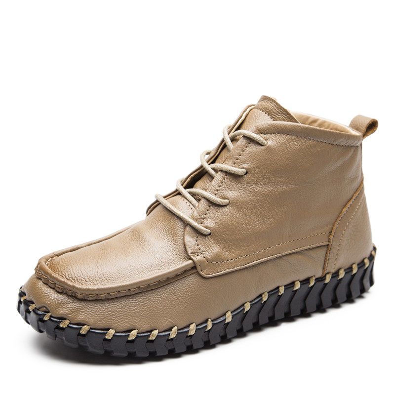 Real Leather Boots Women's Aut - Oxford Lace Up Women recension och pris