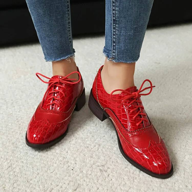 Lace Up Low Heels Women's Sing - Oxford Lace Up Women recension och pris