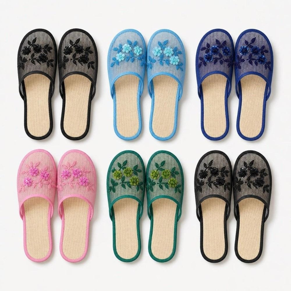 Casual Flower Embroidery Mesh  - Mule Slip On recension och pris