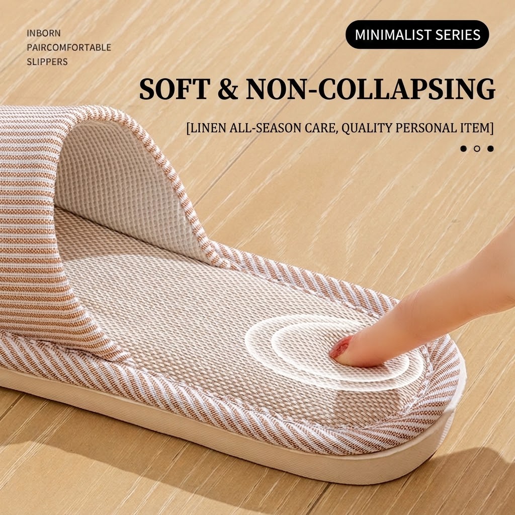 Breathable Flax Linen Slippers - Mule Slip On recension och pris