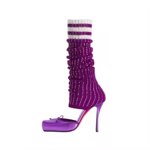 Butterfly-Kont Square Toe Knee - Knee High Boots Women recension och pris